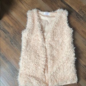 Blush/peach sweater/shrug vest!